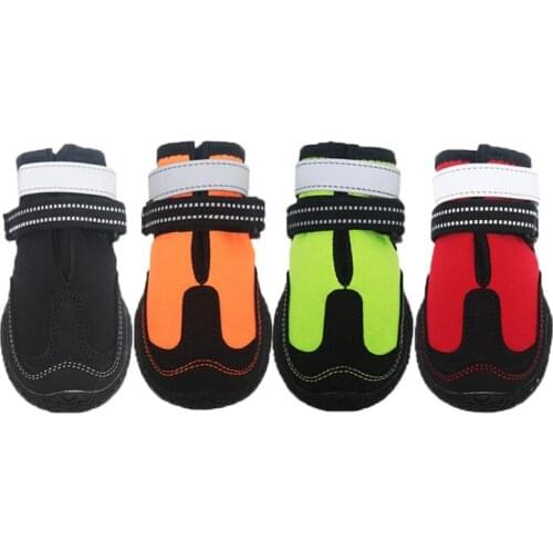 4pcs/set Sport Pet Shoes For Dogs Pet Outdoor Rain Boots Non Slip Puppy Running Sneakers Waterpoof Boots Pet Accessories