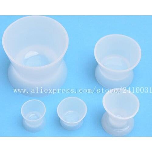 5 PCS White Lab Flexible Silicon Rubber Mixing Bowl