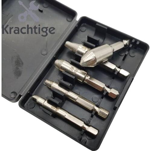 5Pcs Damaged Screw Extractor Drill Bit Extractor Drill Set Broken Speed Out Bolt Extractor Bolt for Woodworking Remover Tool