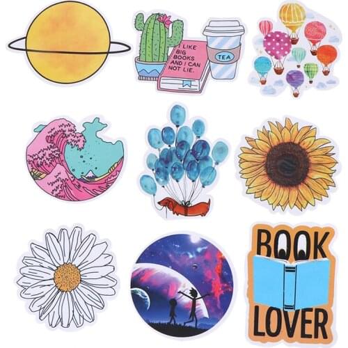 53 Pcs/lot Rural Summer Light Yellow Girls PVC Stickers Toys Decor for Car Laptop Pad Phone Trunk Guitar Bicycle Motor