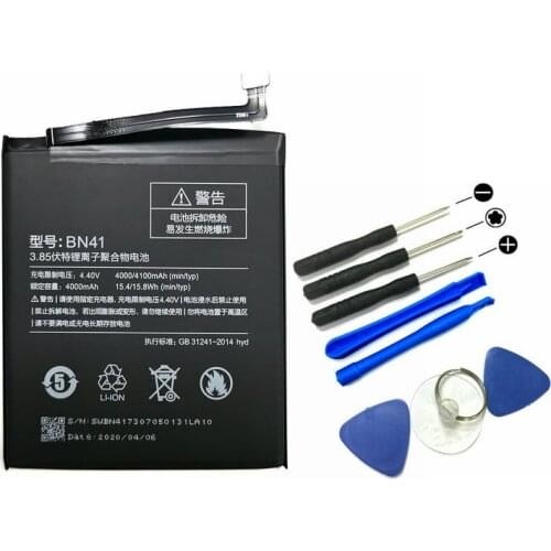 New Original 4100mAh BN41 Battery & Screwdriver Tools For Xiaomi Redmi Note 4 MTK Helio X20 \ Redmi Note 4X Pro 4G+64G