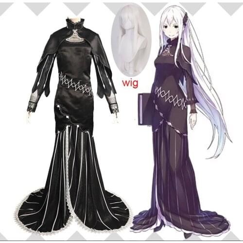 Anime Re Zero Echidna Cosplay Costume Re Life In A Different World From Zero Cosplay Costume Women Cheongsam Long Dress Outfit