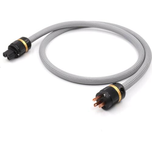 Audiocrast Audio AC US Power Cord cable with Viborg VM501+VF501 Pure red Copper Power connectors