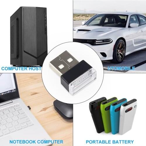 Car LED atmosphere light universal USB decorative light cigarette lighter decorative lighting computer charging treasure use