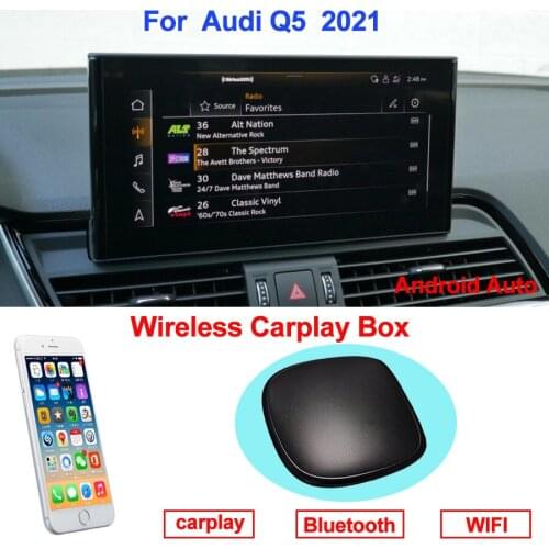 Wireless Car auto play box For Audi Q5 2021 CarPlay Ai Box Android Auto Interface with AirPlay Mirror Link Car Play Functions
