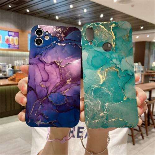 Case For Xiaomi Poco X3 Pro NFC F3 F2 M3 Mi Note 10 Lite A2 A3 9 8 10T 9T Max 3 2 F1 Marble Pattern Watercolor Ink Silicone Case