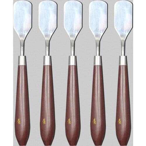 Stainless Steel Wooden Handle Color Matching Shovel Oil Painting Knife Artist Crafts Spatula Palette Knife School Art Supplies