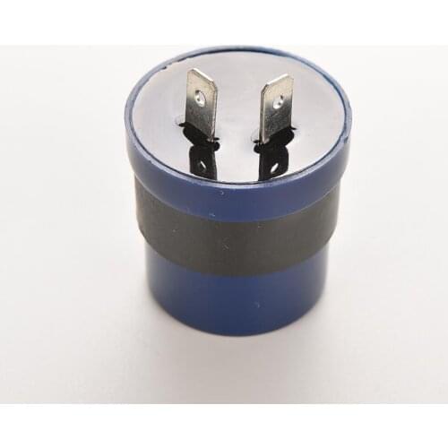 DC 6V 12V Round Motorcycle Inbuilt Beeper Flasher Turn Signal LED Blinker 2 Pins Motor Buzzer Flasher Relay Indicator