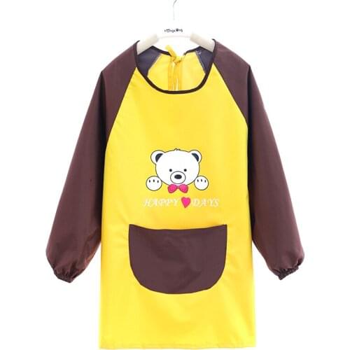 Childrens painting clothes waterproof long-sleeved apron in kindergarten art painting class