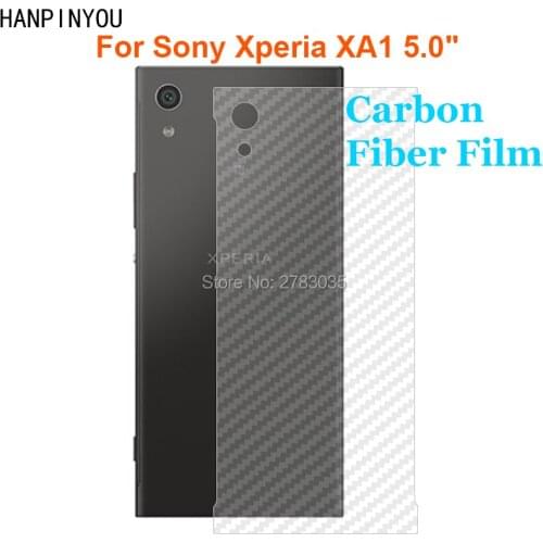 For Sony Xperia XA1 / XA1 Dual G3112 Durable 3D Anti-fingerprint Transparent Carbon Fiber Back Film Screen Protector Rear Cover