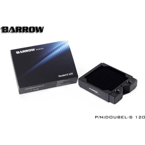 Barrow Doubel-S 120, Double Shaft 120mm Radiator, 34mm Thickness, Copper High-density Water Cooler, Suitable For 120mm Fans