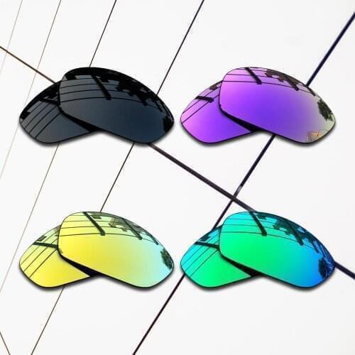 E.O.S 4 Pairs Black & Green & Purple & 24K Gold Polarized Replacement Lenses for Oakley Straight Jacket 1999 Sunglasses