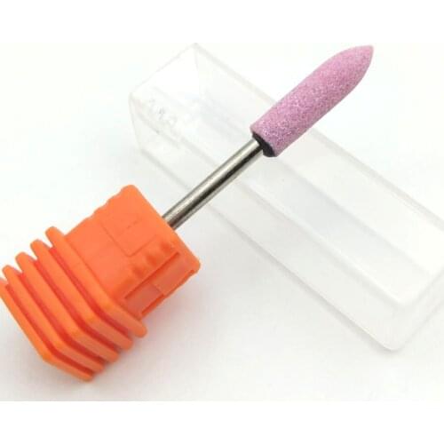 HYTOOS Stone Nail Drill Bit 3/32" Rotary Ceramic Corundum Burr for Manicure Electric Drill Accessory