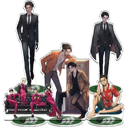 Attack on Titan Anime Toy Double Sided Painting Acrylic Toy Desktop Ornaments High Quality Collection Model Toys 21cm