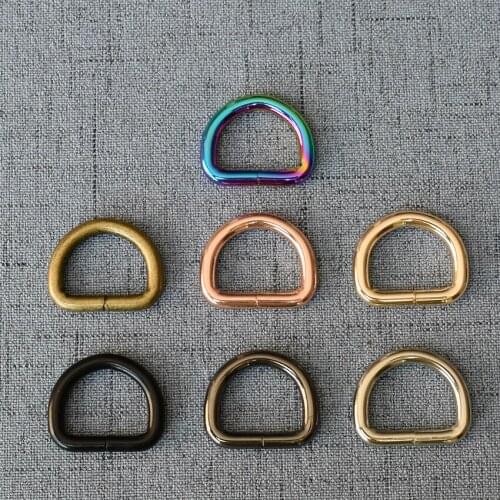 20 Pcs/Lot 20mm Metal Accessories D ring DIY Use For Handbag Bag Purse Strap Belt Buckle DIY Metal Buckle Hardware Accessories