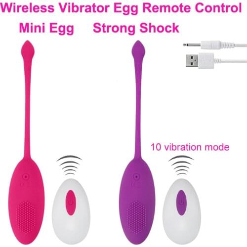 Mini Wireless Vibrator Egg Remote Control Vaginal Ball Strong Shock Jumping Egg Anus Clitoris Nippel Massage Sex Toys for Women