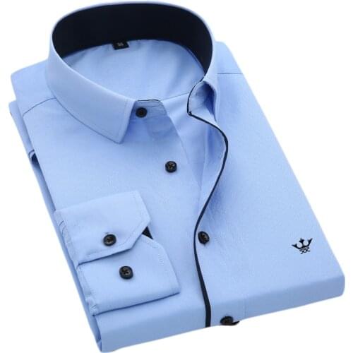 2021 social slim printed dark texture shirt Reserved Aramy mens brand shirt solid color business social wedding Slim Fit casual