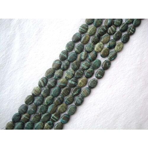 Natural Dragon spar Jasper Flat Oval Shape 13*18mm, 15*20mm Loose Beads For Jewelry Making DIY Bracelet Necklace Earrings