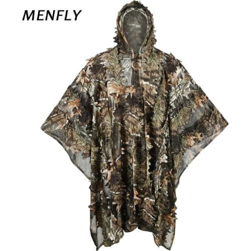 MENFLY Hunting Camouflage Ghillie Suits Sniper Apparel Jungle Sharpshooter Accessories Hunter Woodland Bird Watching Cloak