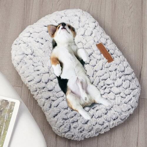 Autumn Winter Warm Dog Bed Soft Comfortable Thick Plush Antislip Puppy Pet Mat Cushion For Small Medium Large Dogs Cats