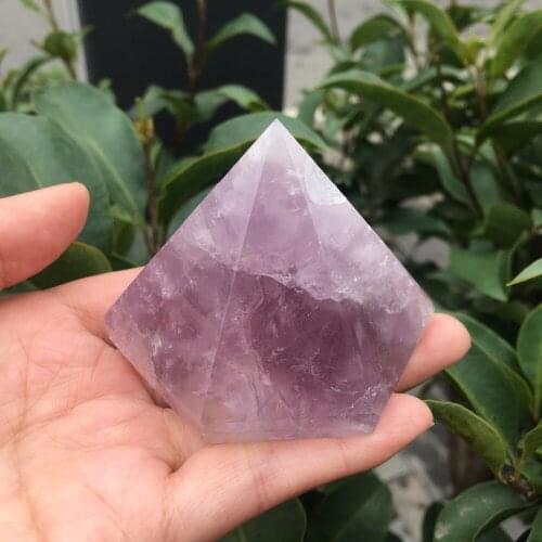 5cm Natural Clear Quartz Crystal Pyramid New Type Hexagonal gemstone Pyramid 6 Faced Reiki Healing Hat type Pyramid