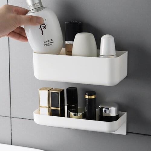Bathroom Shelf Shower Caddy Organizer Wall Mount Shampoo Rack No Drilling Kitchen Storage Bathroom Accessories