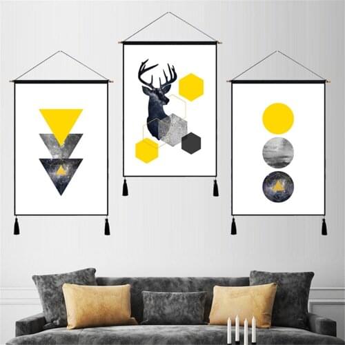 Simple Hanging Cloth Home Decoration Animal Geometric Figure Tapestry Living Room Bedroom Background Picture Hanging Painting
