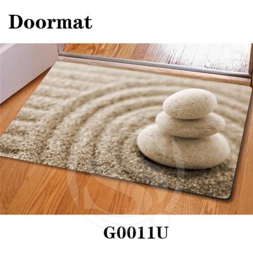 Drop Shipping beautiful stone Zen stone Custom Doormat Home Decor Bedroom Carpet Classic Durable Floor Mat SQ0630-Y7634