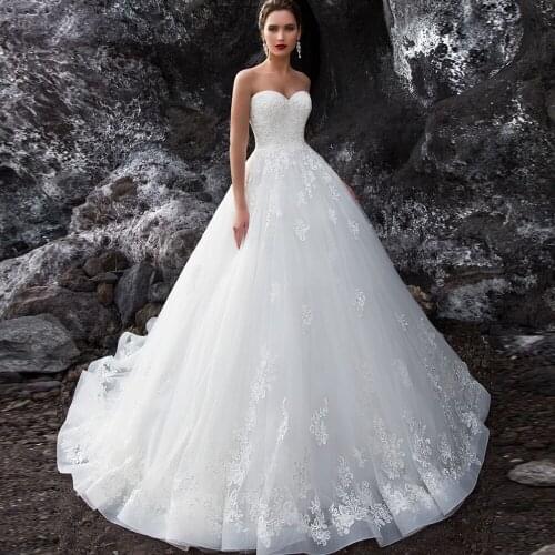 Gorgeous Sweetheart Neckline Lace Wedding Dress Princess Corset Bridal Dress Vestido de Novias Plus Size Bride Dress