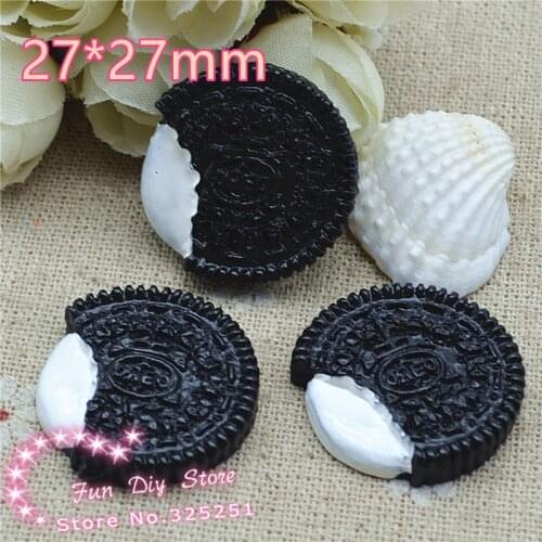 Chocolate cookies delicate imitation food crafts for decoration 27*27mm