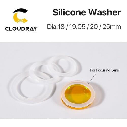 Cloudray Silicone Washer 19.05 20 25mm for CO2 Laser Focusing Lens Mirrors