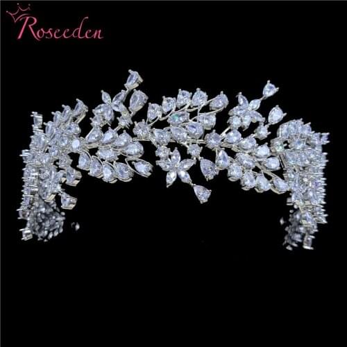 Luxury New Full CZ Wedding Headband Zirconial Tiara and Crowns Fashion Hair Accessories RE3660