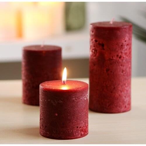 Candle Red Paraffin Washed Bubble Tasteless Holiday Candle
