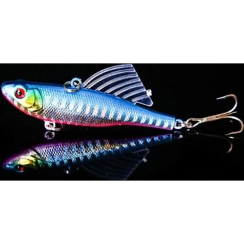 WALK FISH 1PC 7cm 18g Winter Sea Hard Fishing Lure VIB Bait With Lead Inside Diving Swivel Jig Wing Wobbler Crankbait