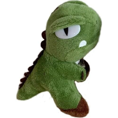1pc Small Dinosaur Plush Toy Brooch Children Boy Girl Adult Accessories Cute Doll Kawaii Badge Backpack Pendant Green Plush Toy