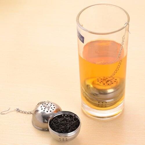 1 Pcs Tea Infuser Mesh Filter Tea Leaf Spice Stainless Steel Ball Strainer w/hook Loose Teaware Home Kitchen Accessories