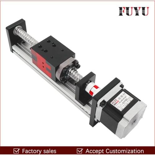 100mm stroke cnc linear ball screw guide rail stage motorized stepper motor linear module for X Y Z diy router