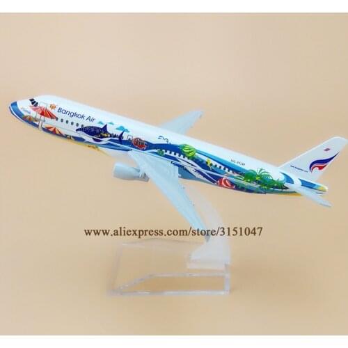 16cm Model Plane Thai Thailand Bangkok Air A320 Airbus A320 Airways Airlines Metal Alloy Airplane Model Plane Diecast Aircraft