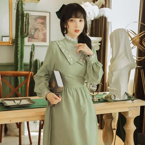 2020 new fashion womens clothing Turtleneck Full Vintage dresses for women woman dress