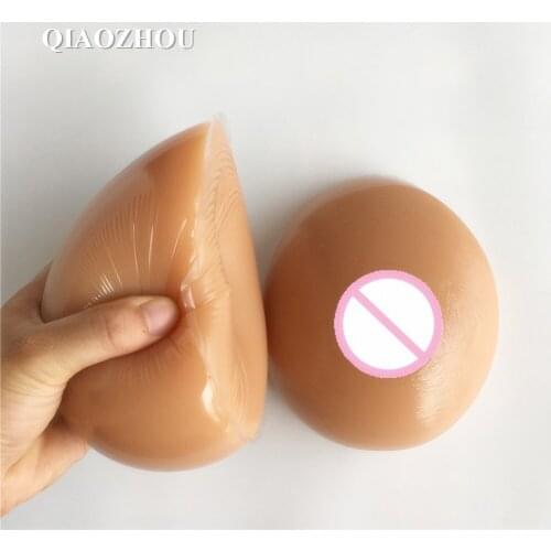 3400g HUGE silicone breast forms for crossdresser suntan realistic soft false boobs transgender cosplay use