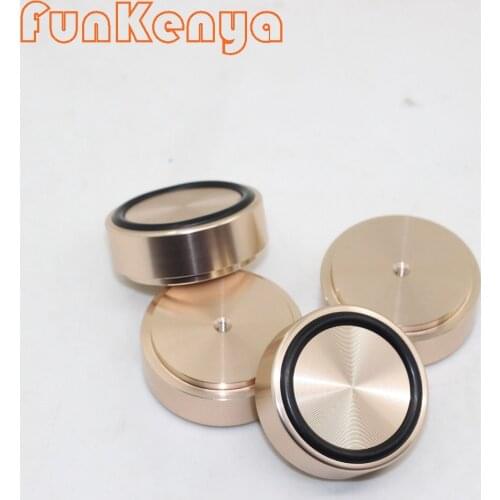 4PCS Dia44 H17 Machine Feet DIY Aluminum Chassis Kits Gold Alloy Computer Foot