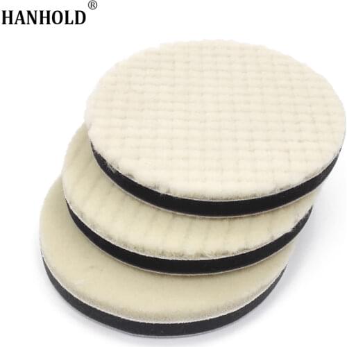 5inch Lambs Wool Polish Pads Woolen Car Polishing Pads for Car Polisher Pads Detail Mirror Finish Polishing Disk for Car Buffer