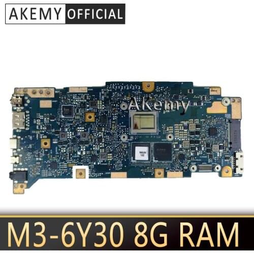 Akemy UX360CA Laptop motherboard FOR ASUS ZenBook UX360CA UX360C UX360 original Teste motherboard M3-6Y30 8g RAM CPU
