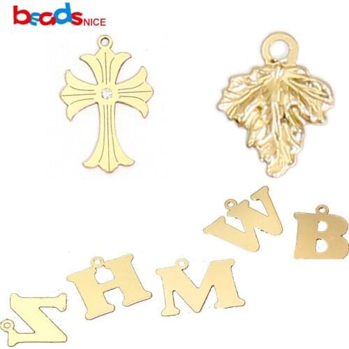 Beadsnice ID39894smt2 Gold Filled Letter Pendant Charm Handmade Bracelet Necklace Making Jewelry Supply