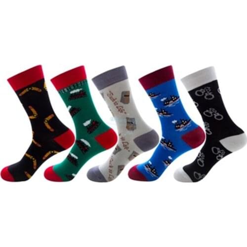 Boomerangs, trains, rat traps, handcuffs, steamboats, cotton socks for men and women ZQ035