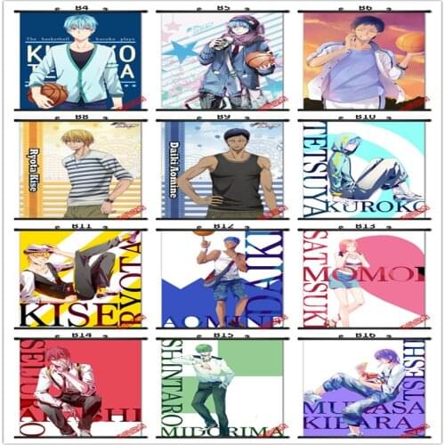 Coscase Japan Anime Kuroko no Basketball Kise Ryota Yukio Kasamatsu Takao kazunari Aomine Daiki Home Decor Wall Scroll Poster