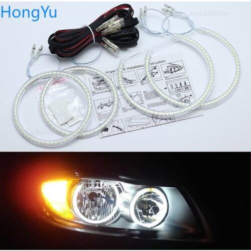 For BMW 3 Series E90 2005 2006 2007 2008 Super Bright white color 3528 SMD led Angel Eyes kit daytime running light DRL