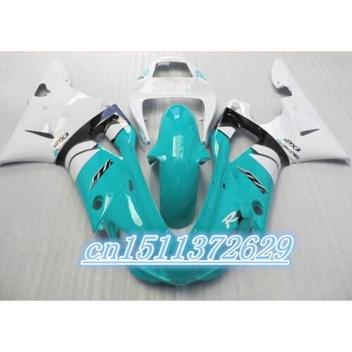 Dor-high quality ABS fairings set for 1998 1999 YZF-R1 white green black YZF R1 98 99 fairing kit D