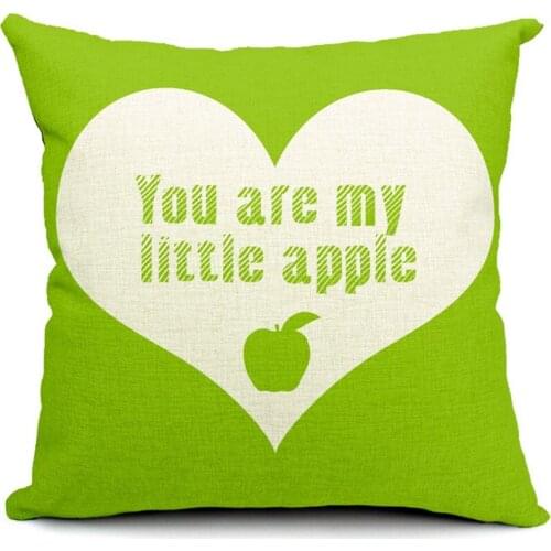 Hot Sale Pillow Covers Hot Sell Little Apple New Pattern Fashion Design45X45CM Linen Pillow Cover\Home Decorative Linen Cushion