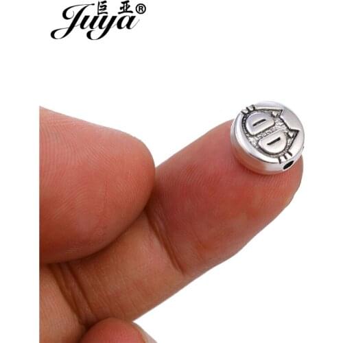 JUYA 20pcs/lot 10mm Ancient Fish Cat Pattern Spacer Beads For Necklace Bracelet DIY Jewelry Making Handmade Accessories